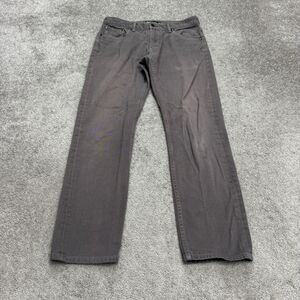 Betabrand Son of Britches Straight Leg Pants Mens 32 Gray Cotton 5-Pocket Design